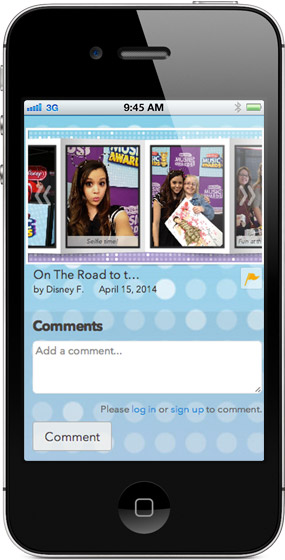 iPhone screen of story with comments