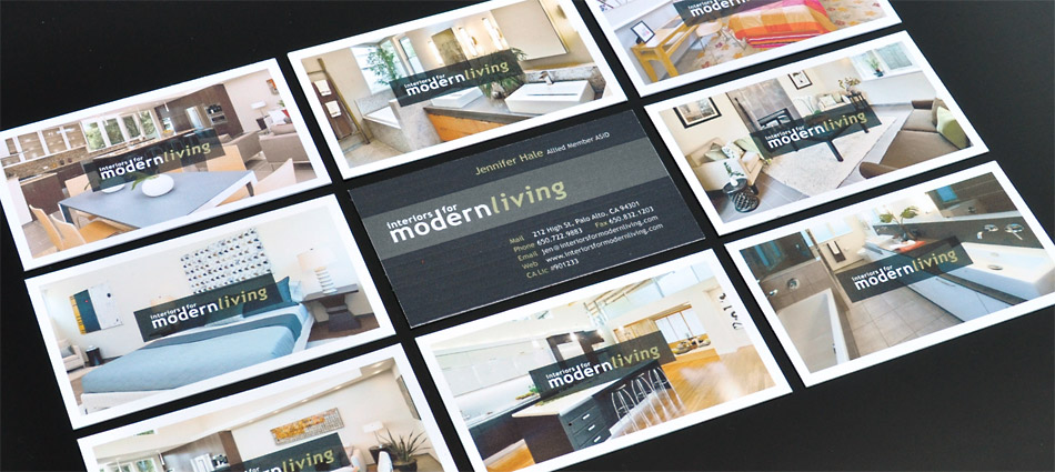 Interiors for Modern Living business cards